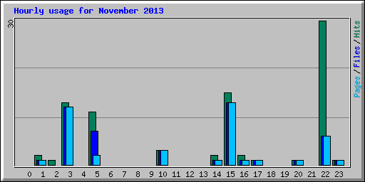 Hourly usage for November 2013