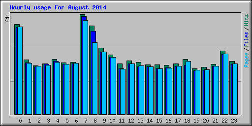 Hourly usage for August 2014