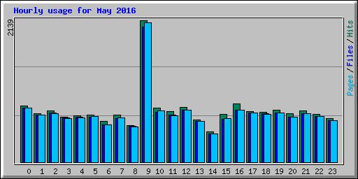 Hourly usage for May 2016