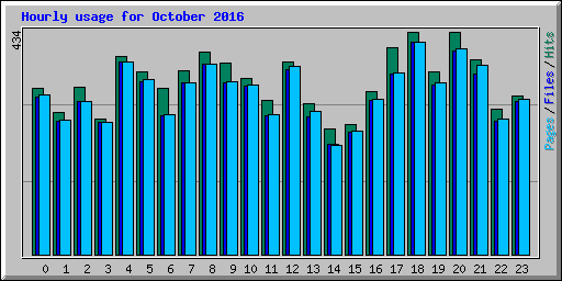 Hourly usage for October 2016